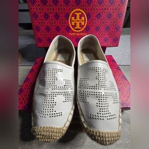 Tory Burch White Espadrilles